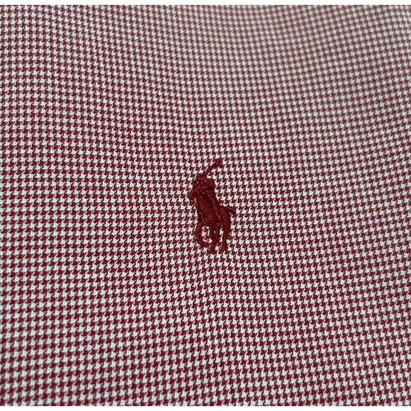 Ralph Lauren Shirt Men’s 17 Red White Yarmouth Gingham Plaid Cotton Button Down - Picture 5 of 7